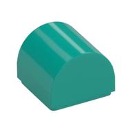 Brick Curved 1 x 1 x 2/3 Double Curved Top, No Studs — Dark Turquoise