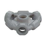 Plate Special 1 x 1 with Hole Through Stud, 3 Bars and 3 Bar Holes