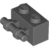 Brick Special 1 x 2 with Handle — Dark Bluish Gray