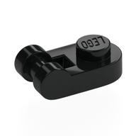 Plate Special 1 x 1 Rounded with Handle — Black