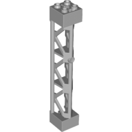 Support 2 x 2 x 10 Girder Triangular Vertical - Type 4 - 3 Posts, 3 Sections — Light Bluish Gray