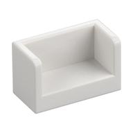 Panel 1 x 2 x 1 with Rounded Corners and 2 Sides — White