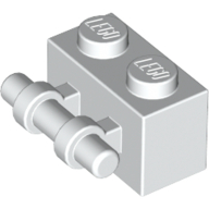 Brick Special 1 x 2 with Handle — White