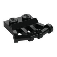 Plate Special 1 x 2 with Angled Handles on Side — Black