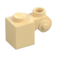 Brick Special 1 x 1 with Scroll with Open Stud — Tan