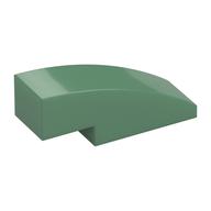 Brick Curved 3 x 1 No Studs — Sand Green