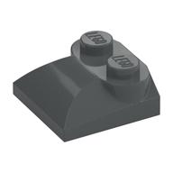 Brick Curved 2 x 2 x 2/3 Two Studs and Curved Slope End — Dark Bluish Gray