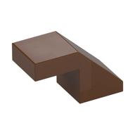 Slope 45° 2 x 1 with 2/3 Inverted Cutout and no stud — Reddish Brown