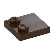 Plate Special 2 x 2 with Only 2 studs — Dark Brown