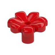 Plant, Flower, Minifig Accessory with 7 Thick Petals and Pin — Red