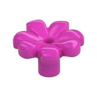 Plant, Flower, Minifig Accessory with 7 Thick Petals and Pin — Dark Pink