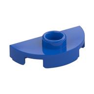 Plate Round 1 x 2 Half Circle with Stud (Jumper) — Blue