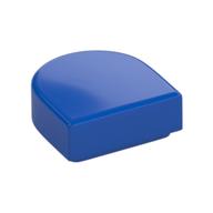 Tile Round 1 x 1 Half Circle — Blue