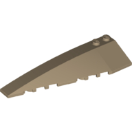 Brick Wedged, Curved 10 x 3 Left — Dark Tan