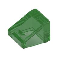 Slope 30° 1 x 1 x 2/3 (Cheese Slope) — Trans-Green