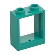 Window 1 x 2 x 2 Flat Front — Dark Turquoise