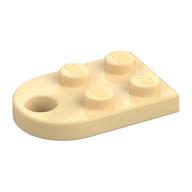 Plate Special 3 x 2 with Rounded End, Hole — Tan