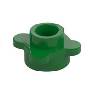 Plant, Flower, Plate Round 1 x 1 with 4 Petals — Green
