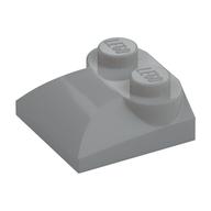 Brick Curved 2 x 2 x 2/3 Two Studs and Curved Slope End — Light Bluish Gray