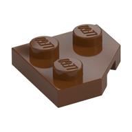 Wedge Plate 2 x 2 Cut Corner — Reddish Brown
