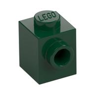 Brick Special 1 x 1 with Stud on 1 Side — Dark Green
