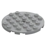 Plate Round 6 x 6 with Hole — Light Bluish Gray