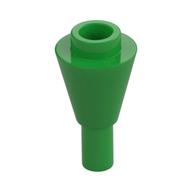 Cone 1 x 1 Inverted with Bar at Bottom (Ice Cream Cone) — Bright Green
