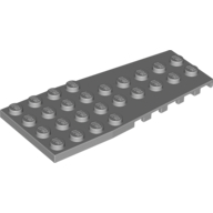 Wedge Plate 4 x 9 with Stud Notches — Light Bluish Gray