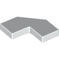 Tile Special 2 x 2 Corner with Cut Corner - Facet — White