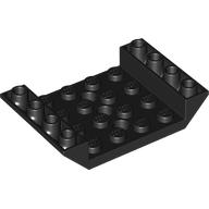 Slope Inverted 45° 6 x 4 Double with 4 x 4 Recessed and 3 Holes — Black