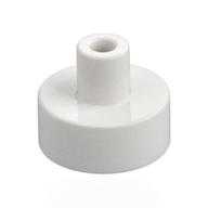 Tile Round 1 x 1 with Hollow Bar — White