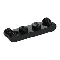 Plate Special 1 x 2 with Handles on Ends — Black