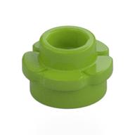 Plant, Flower, Plate Round 1 x 1 with 5 Petals — Lime