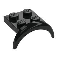 Wheel Arch, Mudguard 2 x 3 x 1 1/3 with 2 x 2 Plate — Black