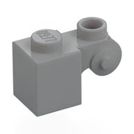 Brick Special 1 x 1 with Scroll with Open Stud — Light Bluish Gray