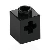 Technic Brick 1 x 1 with Axle Hole — Black
