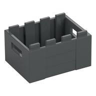 Box / Crate with Handholds 3 x 4 x 1 2/3 — Dark Bluish Gray