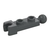 Plate Special 1 x 2 with 5.9mm Towball Socket and Towball — Dark Bluish Gray