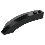 Wedge Curved 8 x 3 x 2 Open Right — Black