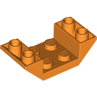 Slope Inverted 45° 4 x 2 Double with 2 x 2 Recessed — Orange