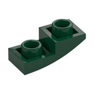 Brick Curved 2 x 1 Inverted — Dark Green