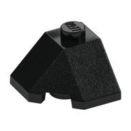 Wedge Sloped 45° 2 x 2 Corner — Black