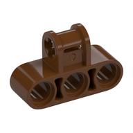 Technic Axle and Pin Connector Perpendicular Triple — Reddish Brown