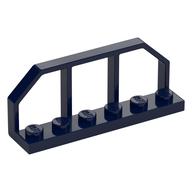 Plate Special 1 x 6 with Train Wagon End Fence — Dark Blue