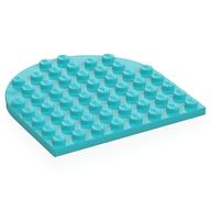 Plate 8 x 8 with Rounded End — Medium Azure