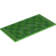 Tile 8 x 16 with Bottom Tubes with Soccer Field Goal Area print — Bright Green