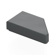 Tile 1 x 2 with Stud Notch Left — Dark Bluish Gray