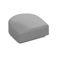 Tile Round 1 x 1 Half Circle — Light Bluish Gray