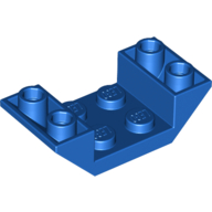 Slope Inverted 45° 4 x 2 Double with 2 x 2 Recessed — Blue