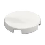 Tile Round 2 x 2 with Bottom Stud Holder — White